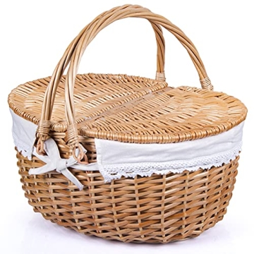 Stylish Wicker Picnic Basket for Family Adventures
