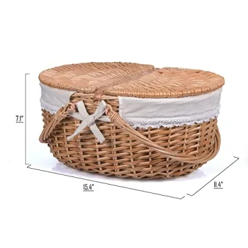 Stylish Wicker Picnic Basket for Family Adventures