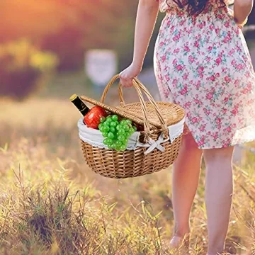 Stylish Wicker Picnic Basket for Family Adventures
