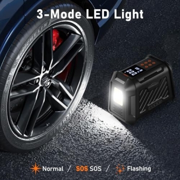 Carmot 180 PSI Portable Tire Inflator with LED Light