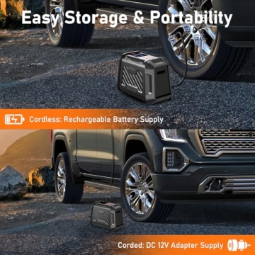 Carmot 180 PSI Portable Tire Inflator with LED Light