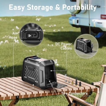 Carmot 180 PSI Portable Tire Inflator with LED Light