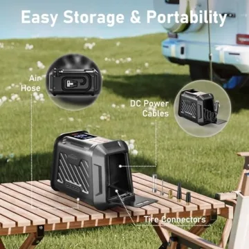 Carmot 180 PSI Portable Tire Inflator with LED Light