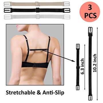 W-Plus Bra Strap Clips, Bra Clips to Make Racerback, Bra Strap Holders for Slip, Bra Strap Holder - Conceal Hide Straps - Cleavage Control