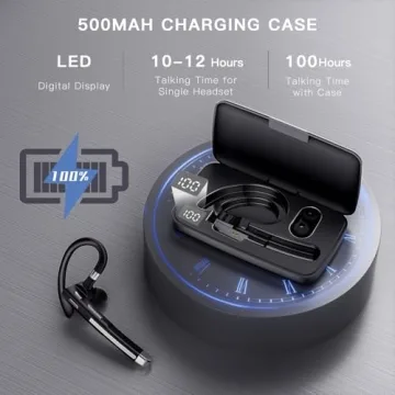 Boytond Wireless Headset 100 Hrs Talk Single-Ear Earpiece