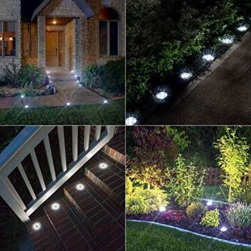 Brizled Solar Ground Lights 12 Pack for Outdoor Landscape