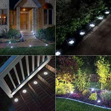 Brizled Solar Ground Lights 12 Pack for Outdoor Landscape
