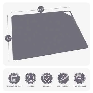 WK Flexible Plastic Cutting Boards - Non-Slip & Easy to Clean