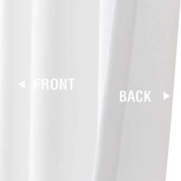 Lazzzy White Curtains for Living Light Filtering Curtains for Bedroom Grommet Window Curtains Panels 52" W x 96" L 2 Panels