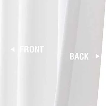 Lazzzy White Light Filtering Curtains - Elegant Grommet Window Panels (Set of 2)