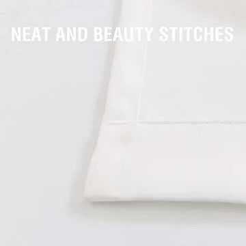 Lazzzy White Light Filtering Curtains - Elegant Grommet Window Panels (Set of 2)