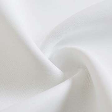 Lazzzy White Curtains for Living Light Filtering Curtains for Bedroom Grommet Window Curtains Panels 52" W x 96" L 2 Panels