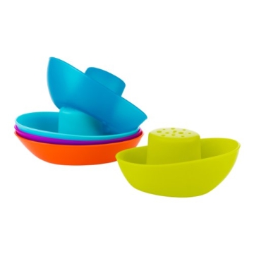 Boon Fleet Baby Bath Toys - 5 Colorful Stacking Boats