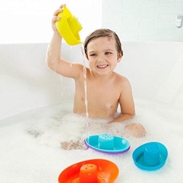 Boon Fleet Baby Bath Toys - 5 Colorful Stacking Boats