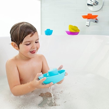 Boon Fleet Baby Bath Toys - 5 Colorful Stacking Boats