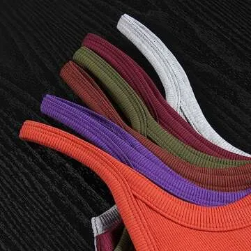 Artfish Women's Sleeveless Full Tank Top Form Fitting Scoop Neck Ribbed Knit Basic Tight Fitted Cami Heather Grey M