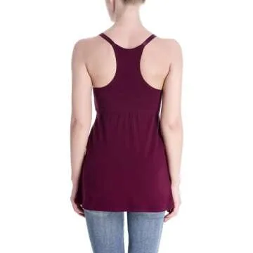 SUIEK Women's Nursing Tank Top Cami Maternity Bra Breastfeeding Shirts (Medium, Atrovirens+Burgundy+Navy)