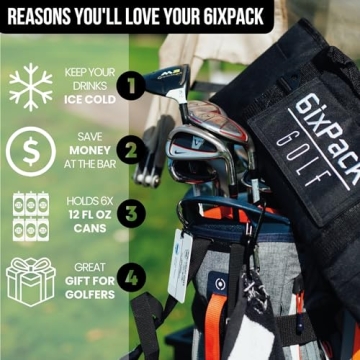 Insulated Golf Cooler Bag - Holds Cans & Wine Bottles
