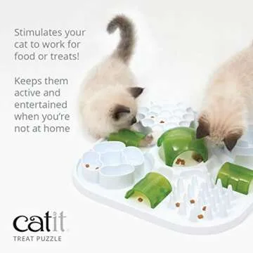 Catit Play Cat Treat Puzzle, Interactive Cat Toy, 43010, White