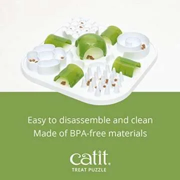 Catit Play Cat Treat Puzzle, Interactive Cat Toy, 43010, White