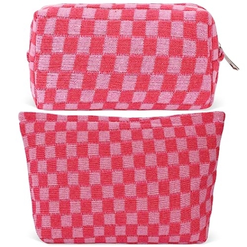 Buy SYDZTION Checkered Makeup Bag Set for Women Online