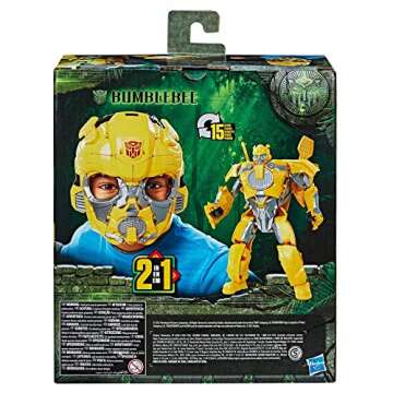 Transformers Toys Rise of The Beasts Movie Bumblebee 2-in-1 Converting Roleplay Mask Action Figure for Ages 6 and Up, 9-inch