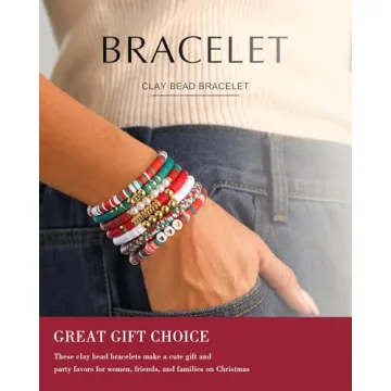 Boho Stackable Heishi Clay Bead Bracelets for Women