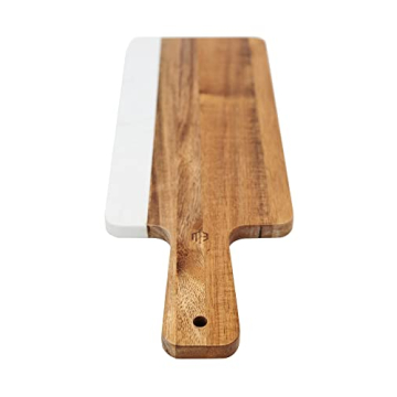 Montecito Acacia Wood Faux Marble Cheese Board Charcuterie Platter