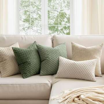 MIULEE Throw Pillow Covers Soft Corduroy Decorative Set of 2 Boho Striped Pillow Covers Pillowcases ...