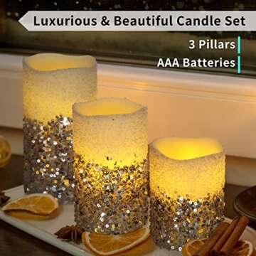 Furora LIGHTING LED Flameless Flickering Candles - Remote Controlled, Safe & Decorative