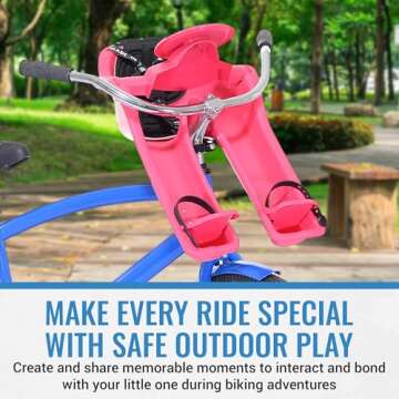 iBert Child Bicycle Safe-T-Seat - Rose Red for Safe Family Cycling
