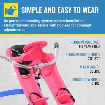 iBert Child Bicycle Safe-T-Seat for Safe Fun Rides