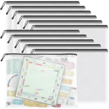 Umriox Zipper Pouch - 16.9x12.4 in (12 Pack) - Waterproof Storage for Office Supplies & Crafts