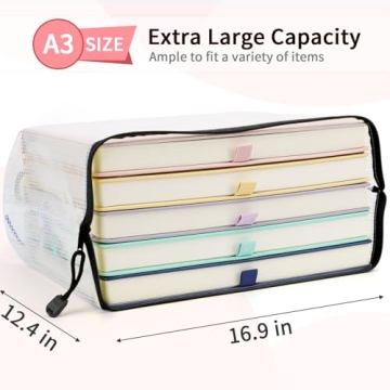 Umriox Waterproof Zipper Pouches, 16.9x12.4, 12 Pack