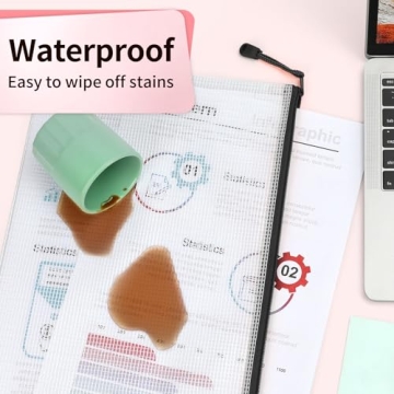 Umriox Waterproof Zipper Pouches, 16.9x12.4, 12 Pack