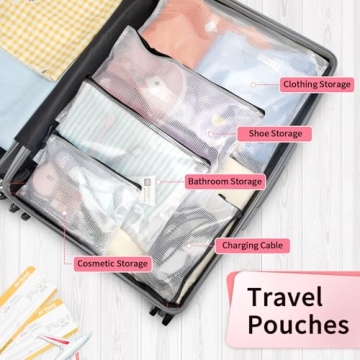 Umriox Waterproof Zipper Pouches, 16.9x12.4, 12 Pack