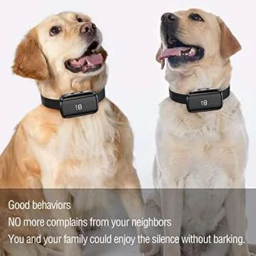 Bestdoggo Bark Collar for Dogs Anti Barking Collar Rechargeable Collar Auto Bark-Stop Controller Beep Sound Vibration and Shock Modes with Water Resistance and Adjustable Sensitivity and Length