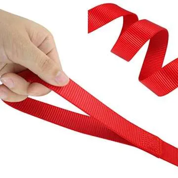 Durable Red Nylon Dog Leash - 6 Feet Strong & Lightweight