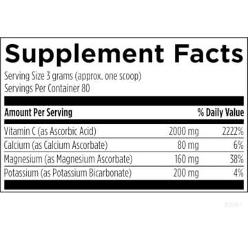 Buffered Vitamin C Powder 2000mg for Gentle Immune Support