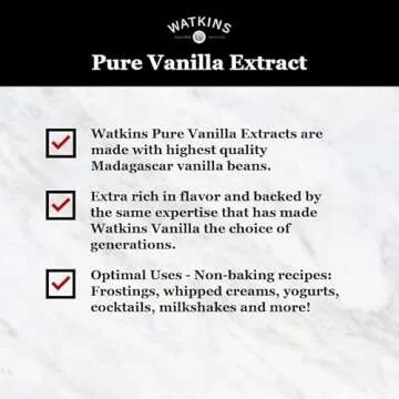 Watkins Pure Vanilla Extract 2 Fl Oz Pack of 2