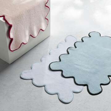 Kassatex Chairish Bath Mat - Soft & Stylish Bathroom Essential