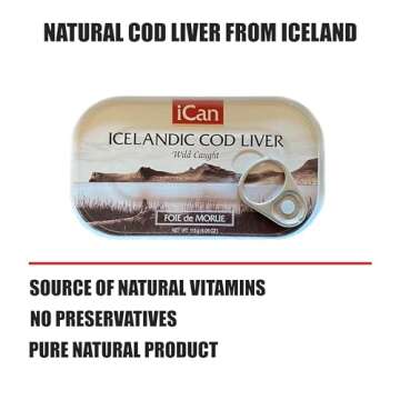 Icelandic Cod Liver Wild Caught Premium Quality 4oz