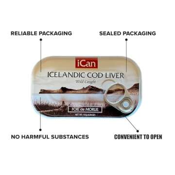 Icelandic Cod Liver Wild Caught Premium Quality 4oz