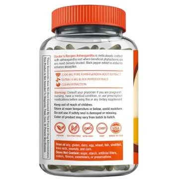 Doctor's Recipes Pure Organic Ashwagandha Root Extract 2100 MG, Std. 5% Withanolides 105 MG