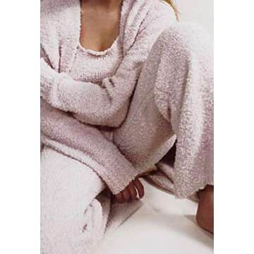 TOLENY Women's 3 Piece Cozy Lounge Wear Set in Purple