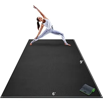 Gorilla Mats Premium Extra Large Yoga Mat – 9' x 6' x 8mm Extra Thick & Ultra Comfortable, Non-Sli...