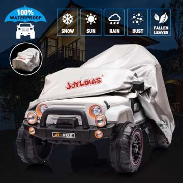 2 Seater Ride On Truck and Car Cover, 12V Children's Electric Car with Parental Remote Control, Musi...