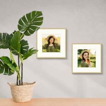 Elegant Golden State Art 12x12 Metal Picture Frames