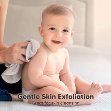 KeaBabies 6-Pack Bamboo Baby Washcloths - Ultra Soft