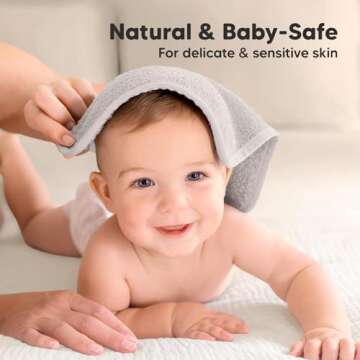 KeaBabies 6-Pack Bamboo Baby Washcloths - Ultra Soft